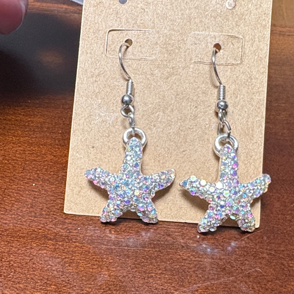 Sparkling Starfish Earrings